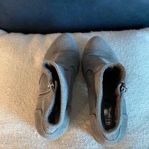 Grey Swede booties